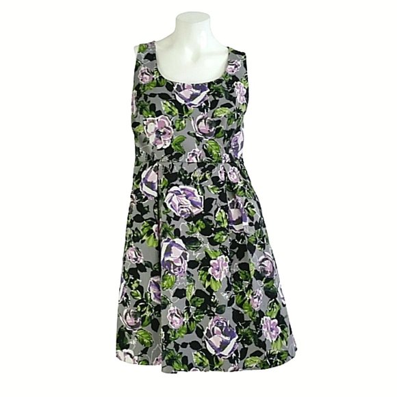 Apt. 9 Dresses & Skirts - Apt 9 Floral Roses Pleated Skater Dress w/ Pockets